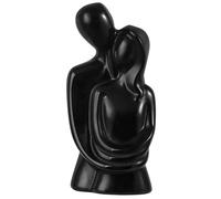 KYEYGWO Hugging Couple Statue Crystal Lover Figurine Abstract Love Sculptures for Home Decor, Romantic for Couples, Black Obsidian