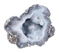 KYEYGWO Natural Agate Geode Quartz Crystal Cluster for Wicca Reiki Healing, Raw Rough Mineral Stone Specimen for Home Office Decor, 0.66-0.88 LB