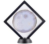 KYEYGWO Natural Agate Geode Slice Stand for Home Decoration, Crystal Stone Slices Coasters for Drinks, Geode Stones for Place Card for Wedding