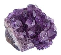 KYEYGWO Natural Amethyst Crystal Cluster Gemstone Specimen for Home Decoration Raw Druzy Geode Quartz Stone Figurine for Reiki Healing Meditation, 300-400g