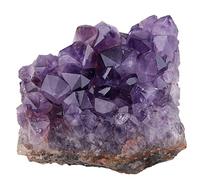 KYEYGWO Natural Amethyst Crystal Cluster Gemstone Specimen for Home Decoration Raw Druzy Geode Quartz Stone Figurine for Reiki Healing Meditation, 800-1100g