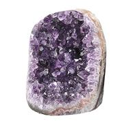 KYEYGWO Natural Amethyst Crystal Cluster Gemstone Specimen for Home Decoration Raw Druzy Geode Quartz Stone Figurine for Reiki Healing Meditation, 1200-1500g