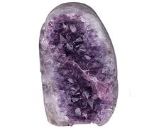 KYEYGWO Natural Amethyst Crystal Cluster Gemstone Specimen for Home Decoration Raw Druzy Geode Quartz Stone Figurine for Reiki Healing Meditation, 300-400g