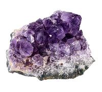 KYEYGWO Natural Amethyst Crystal Cluster Gemstone Specimen for Home Decoration Raw Druzy Geode Quartz Stone Figurine for Reiki Healing Meditation, 400-500g
