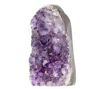 KYEYGWO Natural Amethyst Crystal Cluster Gemstone Specimen for Home Decoration Raw Druzy Geode Quartz Stone Figurine for Reiki Healing Meditation, 200-300g