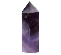 KYEYGWO Natural Amethyst Crystal Wands for Healing Witchcraft Supplies, Gem Stones and Crystals Pointy Towers Obelisk for Home Decor