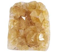 KYEYGWO Natural Citrine Crystal Cluster Geode Raw Crystals and Healing Stones Mineral Specimen Rock Collection Display Decor for Home, 2.09-4.13 Inch