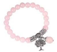 KYEYGWO Natural Crystal Beaded Bracelet with Tree Life Charm | Symbol of Life, Growth & Wisdom, 8mm Beads Healing Crystal Bracelets, Elastic Stretch Design, Daily Wear, Spiritual Gift