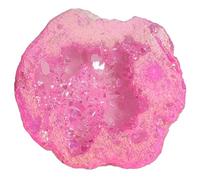 KYEYGWO Natural Crystal Raw Geode Stone, Irregular Quartz Mineral Cluster Specimen Home Decoration Gemstone for Reiki Meditation, Pink