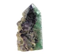 KYEYGWO Natural Fluorite Crystal Wand for Healing, Pointed Crystal Obelisk Tower Raw Stone Mineral Specimen Decor, 351-530 g