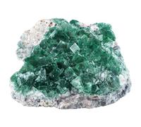 KYEYGWO Natural Green Fluorite Crystal Cluster Geode Druzy Specimen