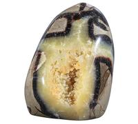 KYEYGWO Natural Septarian Dragon Stone Crystal Geode Cluster, Irregular Mineral Specimen Crystals and Healing Stones for Home Room Decor, 83-135 mm