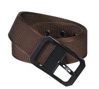 KYEYGWO Nylon Belts for Men, 1.5" Webbing Heavy Duty Belt with Alloy Prong Buckle Military Tactical Golf Hiking Work Belt, Brown