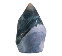 KYEYGWO Ocean Jasper Crystal Obelisk Tower for Shelf Desk Decor, Flame Shaped Crystals and Healing Stones for Positive Energy 0.88-1.10 LBS