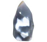KYEYGWO Orca Agate Crystal Obelisk Tower for Shelf Desk Decor, Flame Shaped Crystals and Healing Stones for Positive Energy 0.22-0.44 LBS