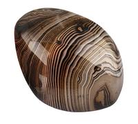 KYEYGWO Polished Banded Agate Healing Crystal Palm Stones, Irregular Tumbled Worry Stones for Meditation Treatment Chakra Balancing