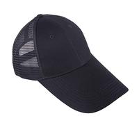 KYEYGWO Unsiex Half Mesh Baseball Cap for Men Women Adjustable Mesh Sun Hat Trucker Hat Black