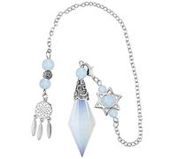 KYEYGWO White Opalite Crystal Pendulum for Dowsing Divination Healing