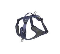 KYFLIE - No-Pull Reflective Dog Harness for Training & Daily Walks - Adjustable & Breathable Y Harness - Front & Back Leash Attachments - Control & Assistance Handle - XL - Navy Blue