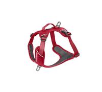 KYFLIE - No-Pull Reflective Dog Harness for Training & Daily Walks - Adjustable & Breathable Y Harness - Front & Back Leash Attachments - Control & Assistance Handle - XL - Red