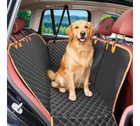 KYG Car Seat Cover, 5-in-1 Waterproof Dog Hammock for Cars, Scratch Proof Nonslip Back Seat Cover For Dogs with Side Flaps Storage Pocket & Mesh Visual Window, 53" x 58", Universal Fits Most Cars