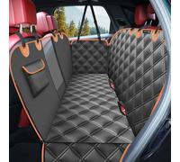 KYG Dog Hammock for Car Back Seats with Side Protection and Mesh Visual Window, Durable Scratch Proof and Waterproof Pet Seat Cover for Cars/Trucks/SUV, 135 x 148 cm, Black&Orange