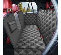 KYG Dog Seat Cover Dog Hammock For Car Back Seats With Side Protection And Mesh Visual Window, Durable Scratch Proof And Waterproof Pet Car Seat Cover For Cars/Trucks/Suv 135 X 148 Cm All Black