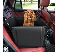 KYG Extra Stable Dog Car Seat Waterproof Dog Car Seat for Dogs Non-Slip Pet Car Seat Scratch Proof Car Seat for Dogs Large-with 4 Fastening Straps Dog Car Seat for Back Seat-up to 26 KG