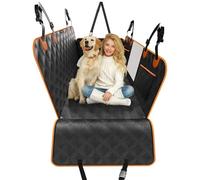 KYG Hard Bottom Dog Hammock for Car, Back Seat Extender, Dog Car Seat Cover for Back Seat Waterproof with Mesh Window and Storage Pocket Travel Bed For Cars Medium SUVs