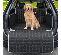 KYG Waterproof Dog Car Boot Liner Protector, Nonslip Padded SUV Liner with Foldable Sides, Resistant Checkered Pattern Cover with Bumper Protection, 147x105 cm