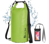 KYG Waterproof Dry Bags,10L Light Green, with Waterproof Phone case