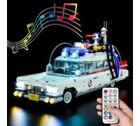 Kyglaring LED Light Kit for Lego Icons Ghostbusters Ecto-1 Car Building Set, The Lighting Set Designed for Lego 10274 Built-in Multiple Light Effect, Nostalgic Collection Gifts(RC Sound Version)