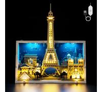 Kyglaring LED Lighting Kit Compatible with Lego Architecture Paris 21064 Building Blocks, Accessories for Lego 21064 Model Set, Touch Version (Not Include Models)