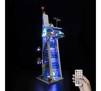 Kyglaring LED Lighting Kit Compatible with Lego Avengers Tower Battle 76166 Building Blocks, Upgrade Remote Control Lighting Accessories for Lego Marvel 76166 Model Set (Not Model)