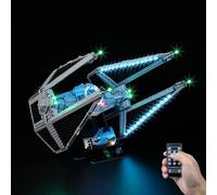 Kyglaring LED Lighting Kit Compatible with Lego TIE Interceptor 75382 Building Blocks, Upgrade Remote Control Lighting Accessories for Lego 75382 Model Set (Not Model)