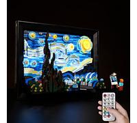 Kyglaring LED Lighting Kit Compatible with Lego Van Gogh's Starry Night Oil Painting 21333 Building Blocks, Remote Control Lighting Accessories for Lego 21333 Model Set (Not Include Models)