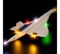 Kyglaring LED Lighting Kit (No Model) - Compatible with Lego-10318 Icons Airbus Concorde Building Blocks Model Set - Only LEDs No Brick Set (Classic Version)
