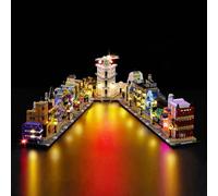 Kyglaring LED Lighting Set for Lego 76444 The Magic Shops of Angled Alley - Continuous Light Kit Compatible with Lego Harry Potter - Decorative Lighting for Collectors (Without Stones)