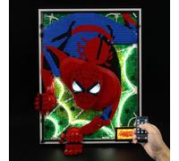 Kyglaring LED Lighting Set (Not Model) - Compatible with Lego 31209 Art The Amazing Spider-Man 3D Wall Art Building Blocks Model Set - Only LEDs No Brick Set (RC Version)