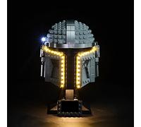 Kyglaring Only LED Lighting Set Lights Set Designed for Lego Star Wars The Mandalorian Helmet 75328 Building Model Kit - Without Lego Set (Classic Version)