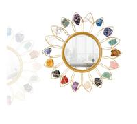 KYGVHOHI Round Petal Mirror, Crystal Sunflower Wall Mirror, Stylish And Beautiful, Can Be Placed On The Living Room, Bedroom Wall Or Corridor To Enhance Space Decoration