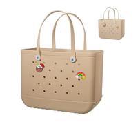 KYGVHOHI Waterproof Beach Tote, Rubber Material Storage Basket, Large Capacity, Easy to Clean, Suitable for Beaches, Sports, Picnics, and Shopping,Fashionable Gift