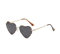 Kyiduo Polarized Heart Sunglasses Women Fashion Lovely Style Metal Frame Heart Shaped Sunglasses for Ladies