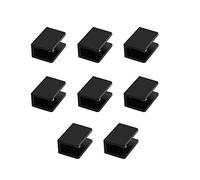 Kyien Pack of 8 Aluminum Alloy Square Glass Shelf Clamp Clip Holder Support Bracket (B: Suitable for 5-8 mm Thick Glass)