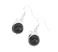 KYINYUECH 1pair Dolphin Earrings Natural Round Stone Dangle Ball Bead Drop Earring