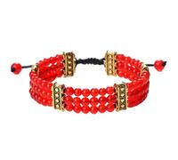 KYINYUECH 1pc 3 Rows Natural Stone Beads Bracelet Turquoise Natural Malachite Bracelet For Women Men