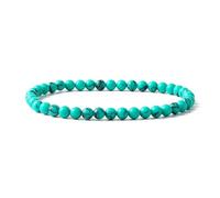 KYINYUECH 1pc 4mm Blue Natural Stone Bead Bracelets For Women Quartz Lapis Lazuli Aquamarine Aventurine Bracelet
