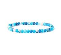 KYINYUECH 1pc 4mm Blue Natural Stone Bead Bracelets For Women Quartz Lapis Lazuli Aquamarine Aventurine Bracelet