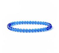 KYINYUECH 1pc 4mm Blue Natural Stone Bead Bracelets For Women Quartz Lapis Lazuli Aquamarine Aventurine Bracelet