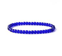 KYINYUECH 1pc 4mm Blue Natural Stone Bead Bracelets For Women Quartz Lapis Lazuli Aquamarine Aventurine Bracelet